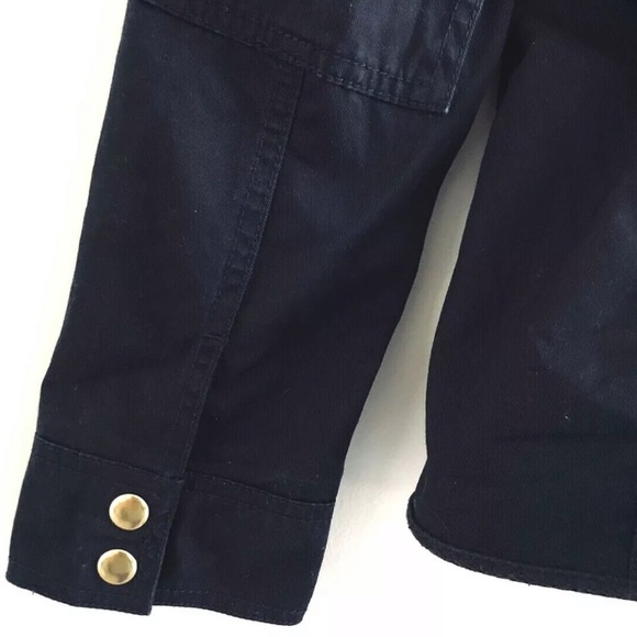 J.Crew | Relaxed Boyfriend Field Jacket Womens Size S Black Full Zip Long Sleeve - Picture 6 of 11